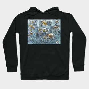 Bees in the Wild Daisies Hoodie